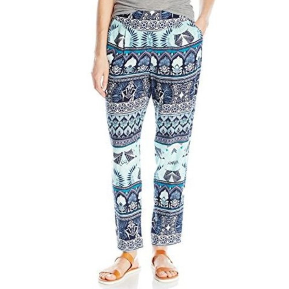 Roxy Dont Forget Beach Pant Blue Boho Lightweight Juniors Medium